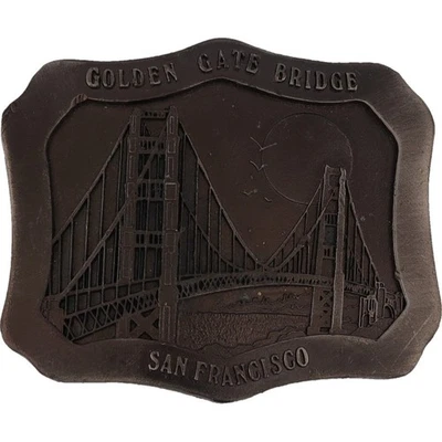 Puente Golden Gate San Francisco California Landmark Nos hebilla de cinturón vintage Foto 1 de 4