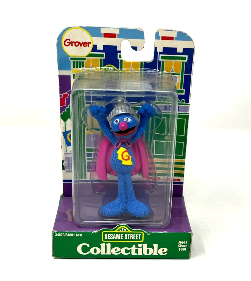 1997 Muppets Super Grover Toy Figure Ctw Sesame Street Original Unopened RARE