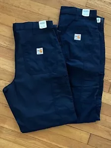 (2) NEW Carhartt FR CAT 2 NFPA 2112 32x32 Lightweight Navy Blue Pants - Picture 1 of 5