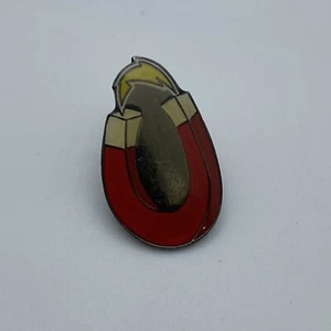 magnet charger lightning bolt lapel enamel pin pinback - science stem - Picture 1 of 3