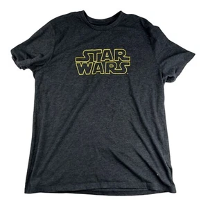 Star Wars T Shirt Mens XL Gap Short Sleeve Gray Yellow Print - Picture 1 of 6