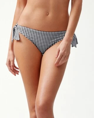 Женское хипстерское бикини Tommy Bahama 189191 белое черное галстук снизу размер S - Изображение 1 из 2