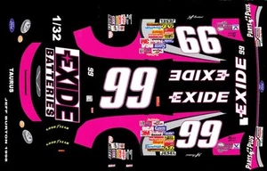 #99 Jeff Burton Exide Battery 1998 1/32nd Scale Slot Car Waterslide Decals - Picture 1 of 2