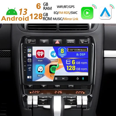 8-Kern 6+128GB Android13 GPS Autoradio CarPlay Für Porsche Cayenne 9PA 2002-2010 - Bild 1 von 4