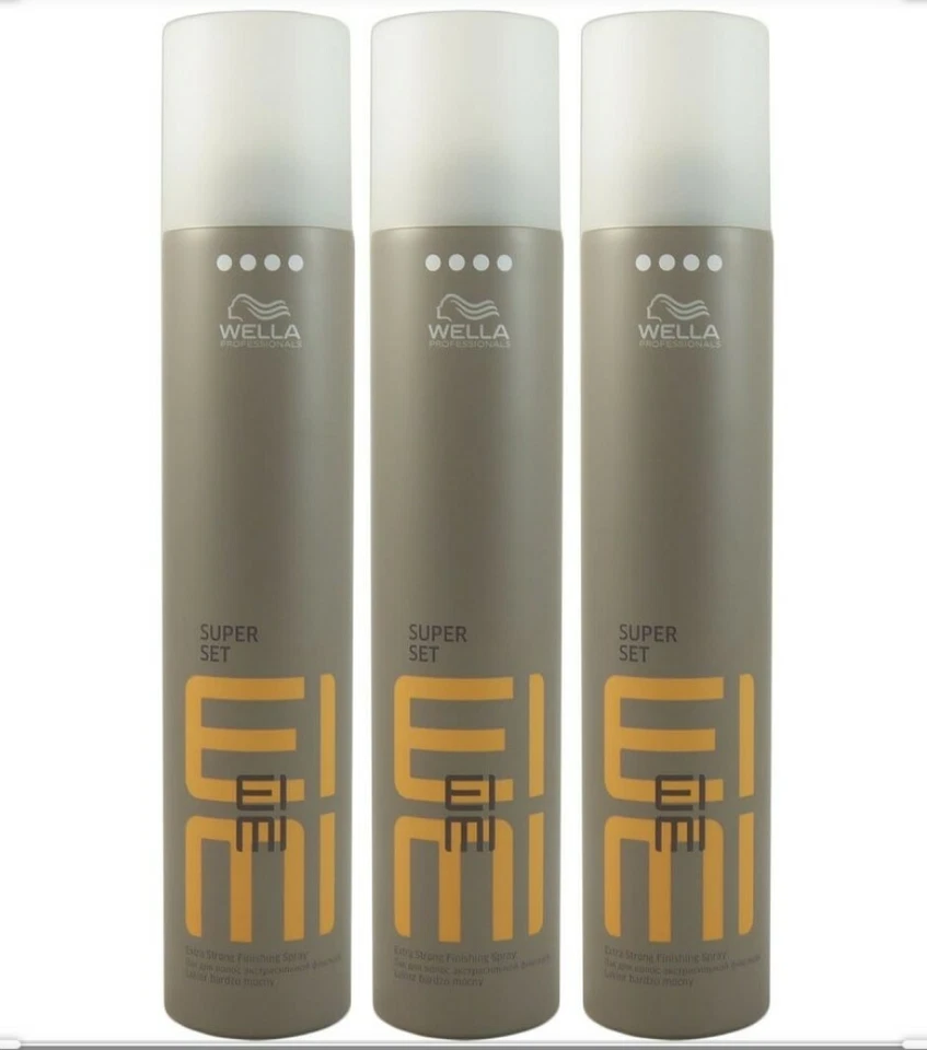( 33,22€ / 1L ) 3 x Wella EIMI Super Set Finishing Spray extra stark 300ml - Bild 1 von 1