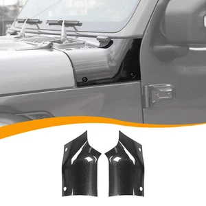 2x Cubierta de armadura de carrocería de capucha Accesorios Piezas para Jeep Wrangler JL JT Fibra de carbono - Imagen 1 de 17