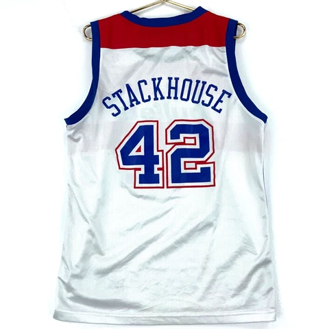 Vintage Jerry Stackhouse Washington Bullets Reebok Jersey Medium White Nba Cover