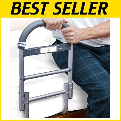 Lightweight Bed Rail for Seniors – Includes Support Light & Non-Slip Grip Handle - Image 1 of 4
