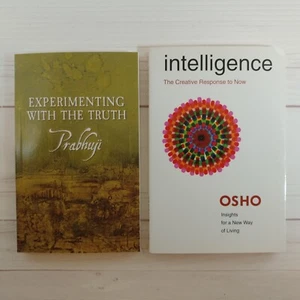 Spirituality Books Lot of 2 Prabhuji Osho Intelligence Truth Creativity Freedom - Picture 1 of 6
