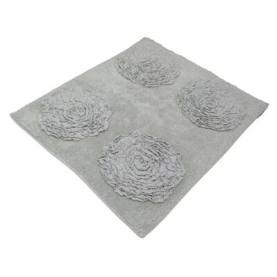 Batex WC Vorleger Toilettenvorleger Badematte Bad Teppich 65x55cm Etu Silber  - Bild 1 von 3