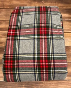 SUPER WEICH!! L.L. Bean Heritage Chamois Flanell Bettdecke Bezug kariert volle Größe - Bild 1 von 5