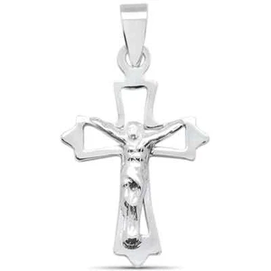 Schlichter Jesus Kreuz .925 Sterling Silber Anhänger - Bild 1 von 1