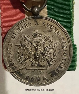 ROMA SOCIETÀ DI TIRO A SEGNO NAZIONALE MEDAGLIA TIRO DI LEZIONE - Picture 1 of 8