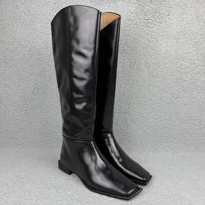 Vagabond Atelier Boots Womens 9 / EU 39 Shoes Black Salma Tall Calf Knee High - Picture 1 of 13
