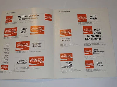 VINTAGE 1970 COCA COLA VINYL LETTERING APPLICATION GUIDE! MAKING COKE SIGNS!  - Image 1 of 4
