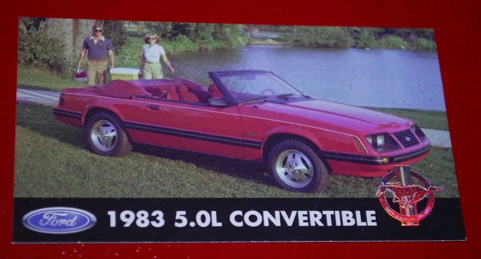 Mustang 1983 5,0 convertible oficial Ford foto imán 83 302 84-93 Foto 1 de 1
