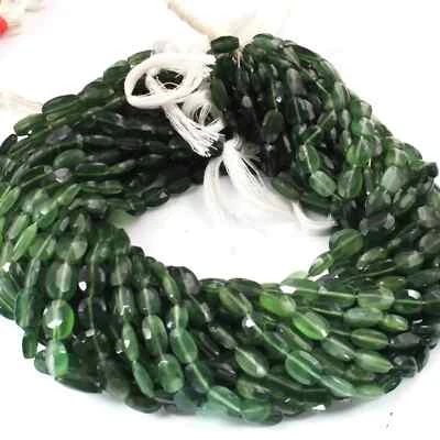 1 Long Strand Seraphinite Faceted Briolettes -Oval Shape Briolettes -7mmx5mm - Image 1 of 3