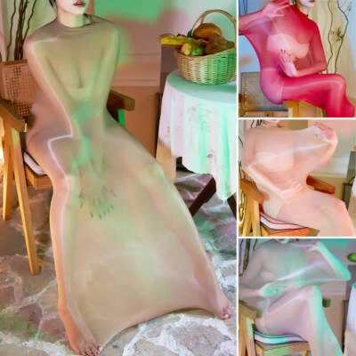 Body brillante transparente para mujer Momia saco de dormir bodystocking de nailon Foto 1 de 4