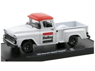 CHEVROLET Apache Stepside - Holley - 1958 - white / red - M2 1:64 - Bild 1 von 4
