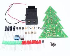 Kit à faire soi-même arbre de Noël DEL lumière clignotante rouge vert circuit flash DEL