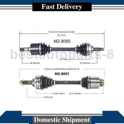 Eje delantero TrakMotive CV eje articulado se adapta a Ford Probe 1997 1993 1994 1995 1996 Foto 1 de 3