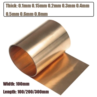 Phosphor Bronze Sheet Plate Metal Foil Panel Phosphor Copper Strip 0.1mm ~ 0.8mm - image 1 of 4