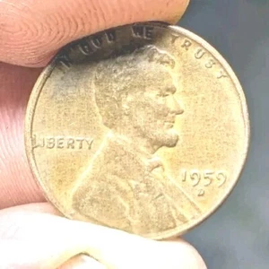 1959 D Lincoln penny error “L” On Liberty on Rim - Rare US Coin Errors - Picture 1 of 1
