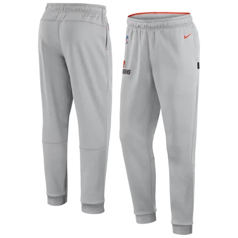 NIKE CLEVELAND BROWNS NFL OFFICAL GREY SIDELINE LOGO PERFORMANCE SZ XL PANTS NWT Cover