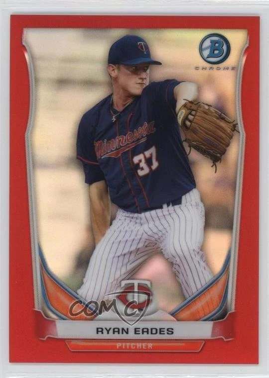 2014 Bowman Prospects Chrome Red Refractor /5 Ryan Eades #BCP8 - Image 1 of 2