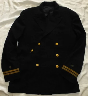 VTG WWII 1943 US Navy Officer Dress Blue Wool Blend Jacket/Blazer Uniform Pilot - Image 1 of 4