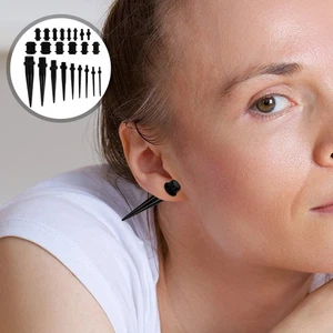  Conjunto de pendientes elásticos expansores piercing cónicos kit de estiramiento - Imagen 1 de 12