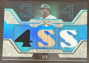 David ORTIZ🔥2008 Topps Triple Threads Sapphire Jersey & Bat Relics #TTR-50 2/3 - Picture 1 of 2
