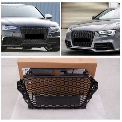 Parrilla delantera brillante marco negro panal para Audi A3 8V Pre-facelift 2012-2016 * Foto 1 de 4