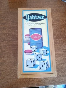 Yahtzee Nostalgia Games Series Wooden Box Parker Bros Hasbro 2004 Dice - Picture 1 of 4