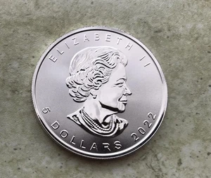 1 Oz Unze Maple Leaf 2022 von Goldsilbershop 5$ Silbermünze Queen Canada RCM - Bild 1 von 6