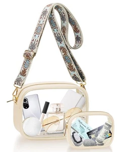 Clear Bag | Stadium Approved Clear Purses for Women Thick TPU Crossbody Messe... - Picture 1 of 9