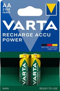 VARTA Akku NiMH, Mignon, AA, HR06, 1.2V/2100mAh 2er - Bild 1 von 1