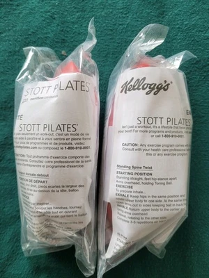 Kellogg's Stott Pilates 2 bolas tonificantes ROJAS. Nuevo y todavía sellado de fábrica Foto 1 de 2