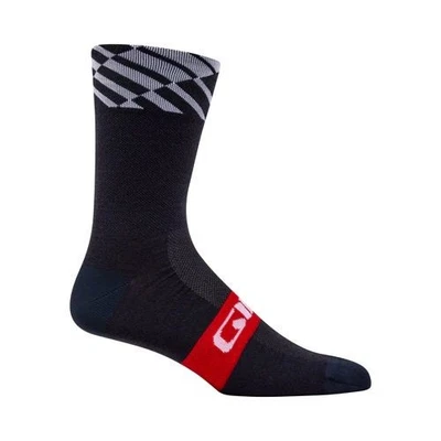 Calcetines de ciclismo Giro Seasonal Merino, rojo/blanco Char, grandes Foto 1 de 2