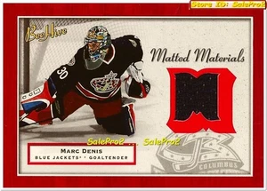 UD BEEHIVE 2005 MARC DENIS NHL COLUMBUS BLUE JACKETS MINT MATTED GAME JERSEY - Bild 1 von 2