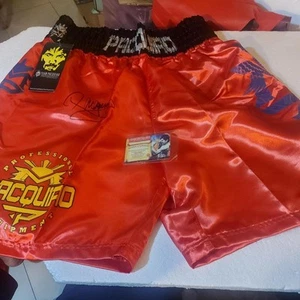 Manny Pacquiao 1 Stück ROT kurze Trunk authentische Signatur signiert + Echtheitszertifikat Größe 2XL - Bild 1 von 6