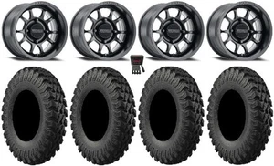 Method 409 15" Black (4+3) Wheels 32" MotoRally Tires RZR XP 1000 / PRO XP - Picture 1 of 4