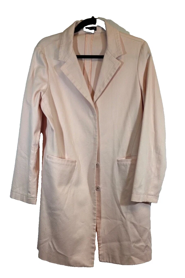 Chaqueta Abrigo MAG by Magaschoni Mujer 8 Cierre a Presión Oculto Rosa Algodón Columpio A59 Foto 1 de 4