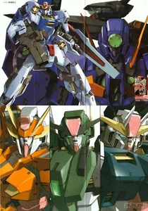 2 pcs poster promo Mobile suit Gundam 00 OO anime - Picture 1 of 3