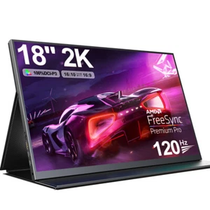 120Hz Monitor 18" 2K Portable Monitor Gaming Monitor 16:10 Bildschirm Monitor - Bild 1 von 7