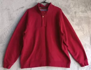 Orvis Polo Pullover Mens XXL Sweat Shirt Maroon Zip Button - Picture 1 of 11