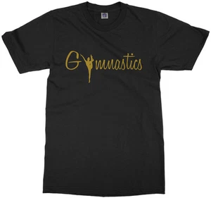 Gymnastics Gold Script Youth T-Shirt Gymnast Pride Gift - Picture 1 of 14