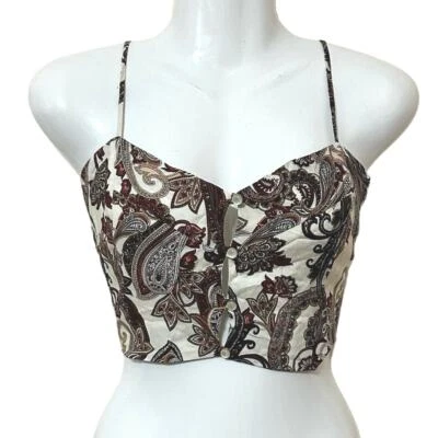 After Party от Nasty Gal Paisley укороченный топ средний НОВЫЙ - Изображение 1 из 4