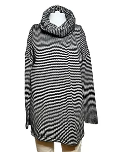 Cabi Sweater Women's S Small Black & White Split Front & Back Cowl Neck NEW - Picture 1 of 8
