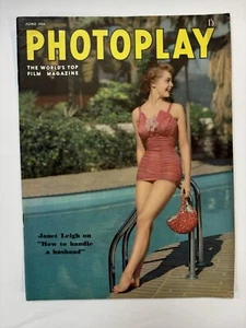Vintage PHOTOPLAY Magazine JUNE 1954 Janet Leigh Audrey Hepburn Humphrey Bogart - Picture 1 of 3